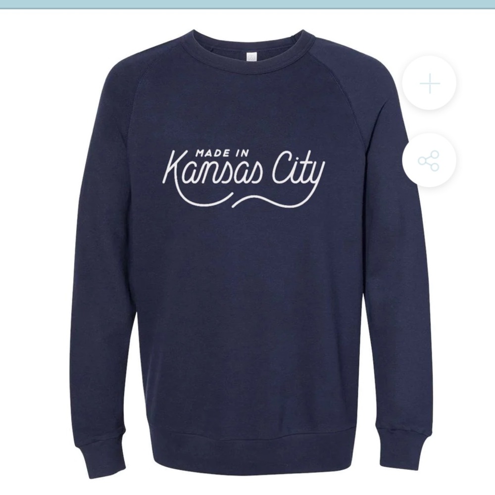 Made in KC Kansas City Women’s Crewneck Pullover in Navy #70